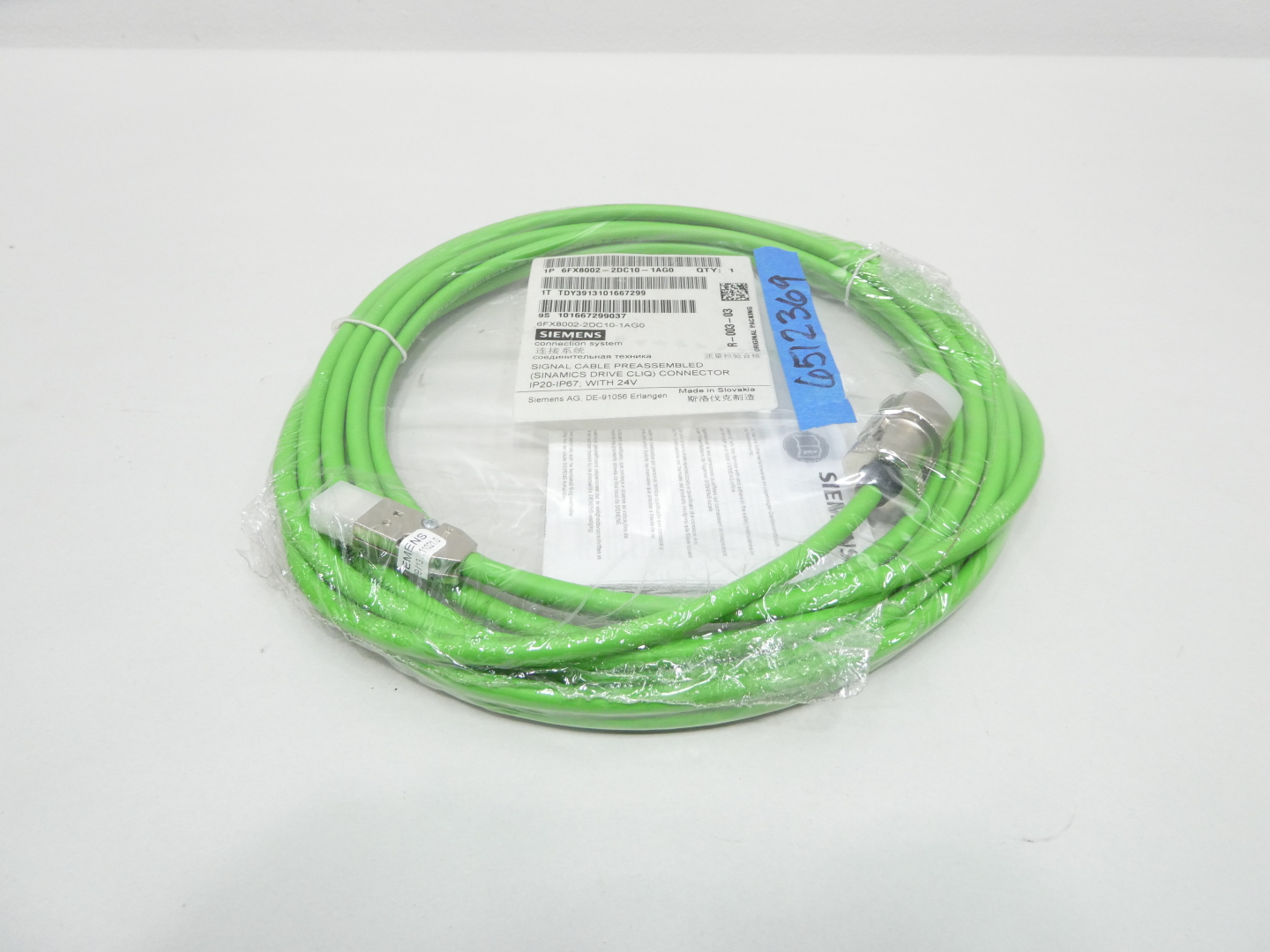 Siemens 6FX8002-2DC10-1AD0 MC800 Signal Cable, Preassembled — General Accessories
