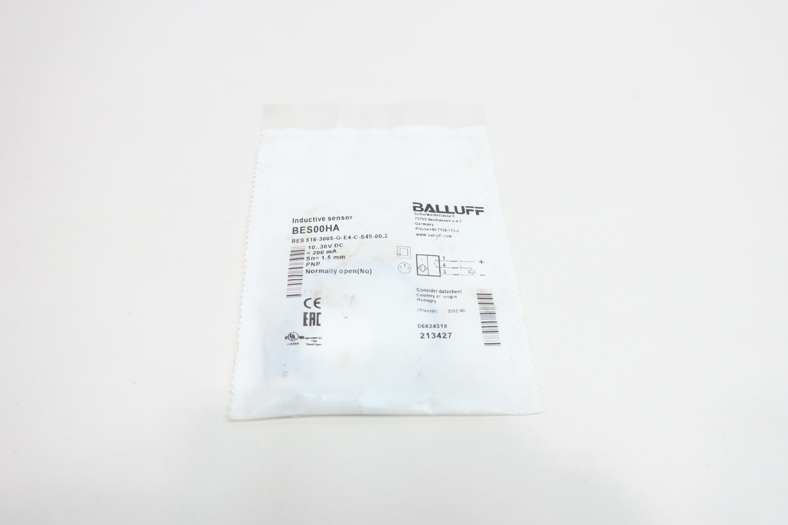 Balluff BES 516-3005-G-E4-C-S49-00,2 Inductive standard sensors with preferred types BES 516-3005-G-E4-C-S49-00,2 — Proximity & Inductive Sensors