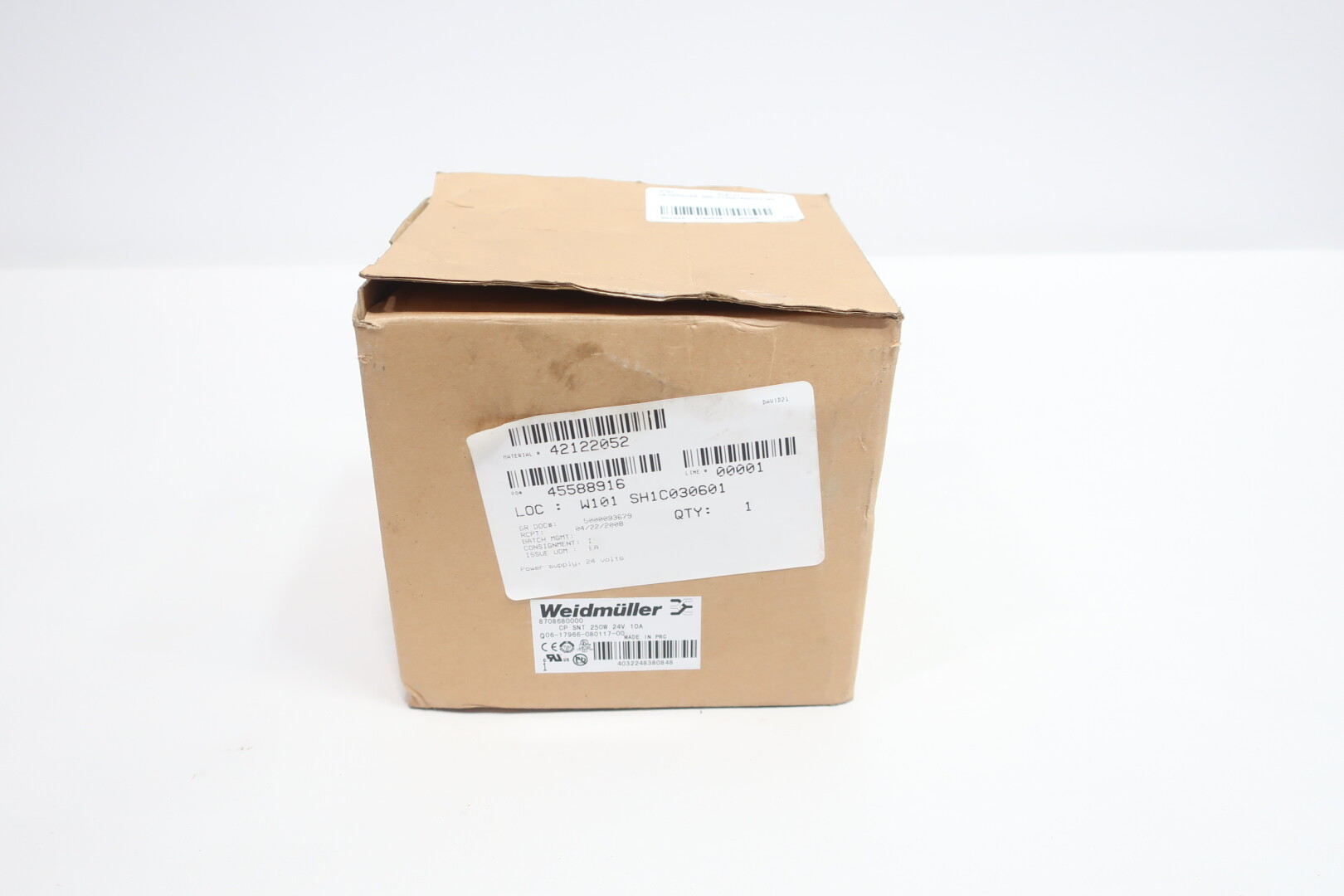 Weidmuller 8708680000 Weidmüller AC DIN Rail Power Supply 24V 10A — Power Supply