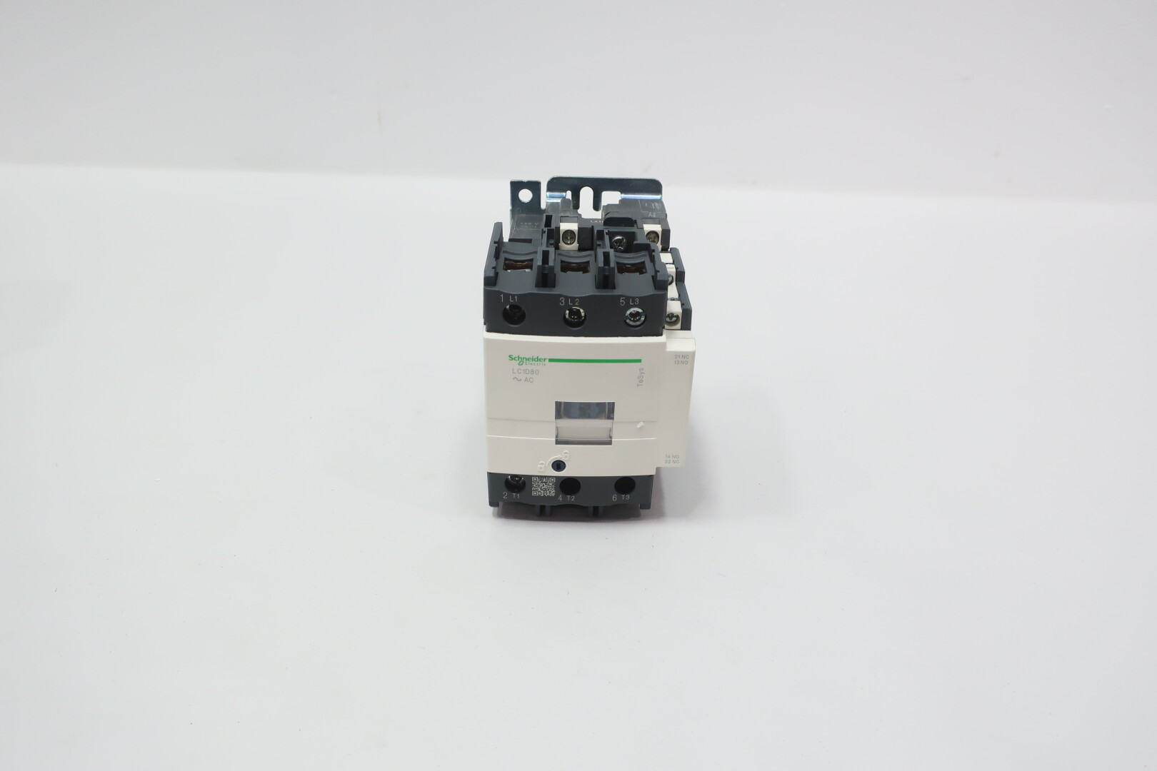 Schneider Electric LC1D80G6 IEC contactor, TeSys Deca, nonreversing, 80A, 60HP at 480VAC, up to 100kA SCCR, 3 phase, 3 NO, 120VAC 60Hz coil, open style — Electrónica y PCB