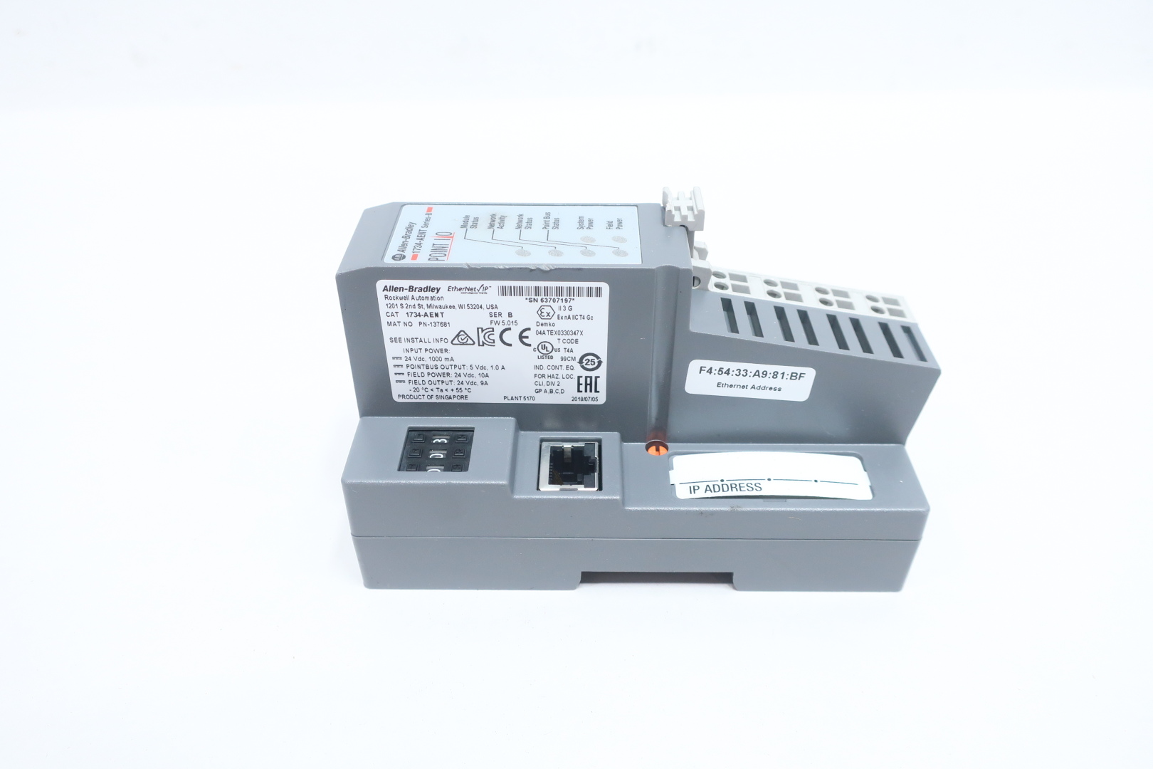 1734-AENT Allen Bradley, Rozproszone wejścia/wyjścia (I/O) i komunikacja