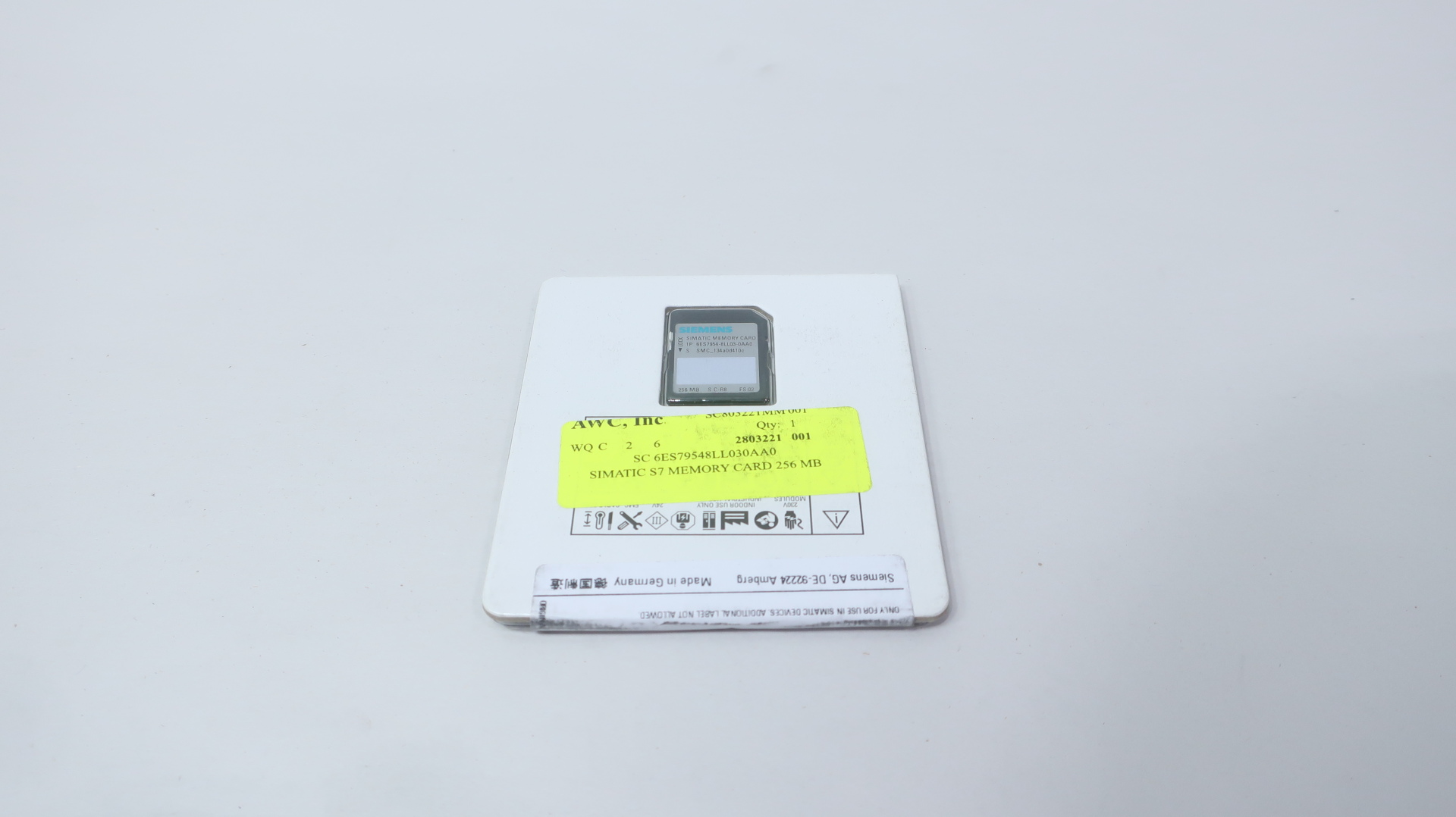 Siemens 6ES7954-8LL03-0AA0 SIMATIC S7 MEMORY CARD 256 MB — Sterowniki PLC