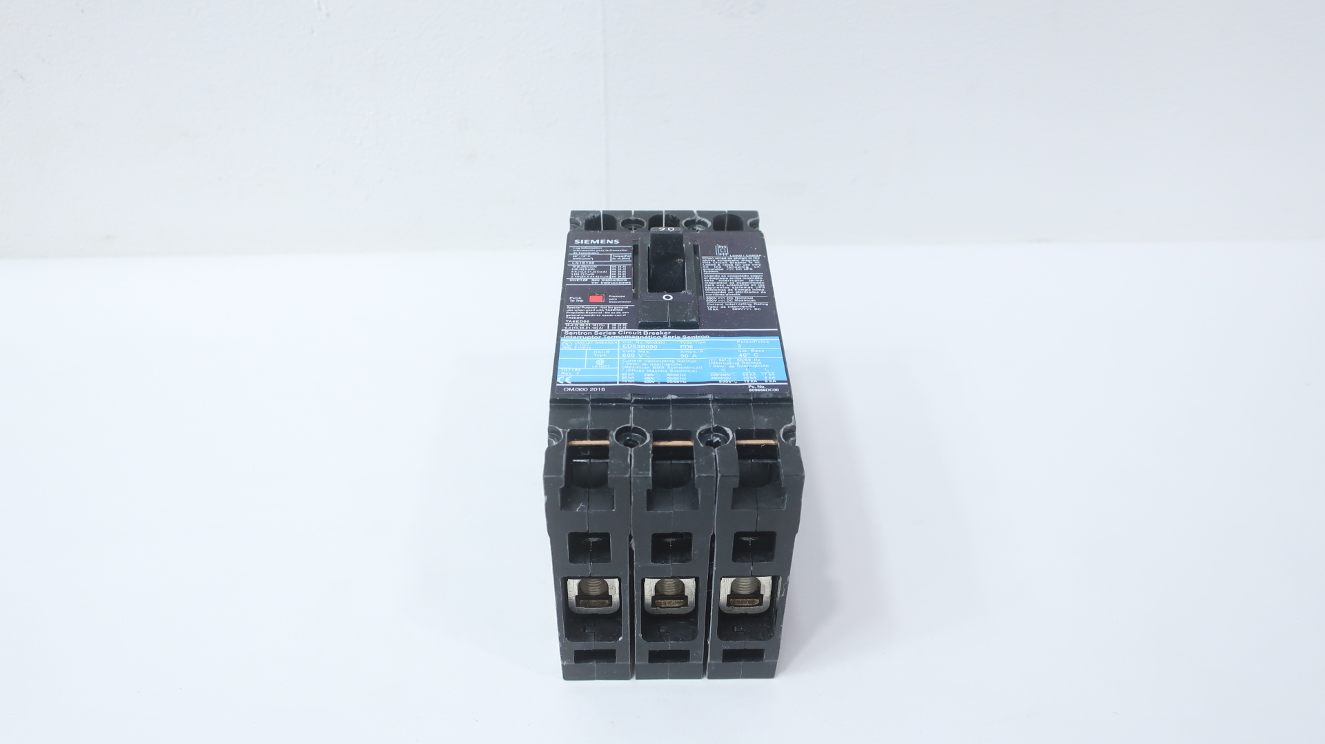 Siemens ED63B090 Low Voltage Sentron Molded Case Circuit Breaker with Thermal-Magnetic Trip Unit — General Accessories