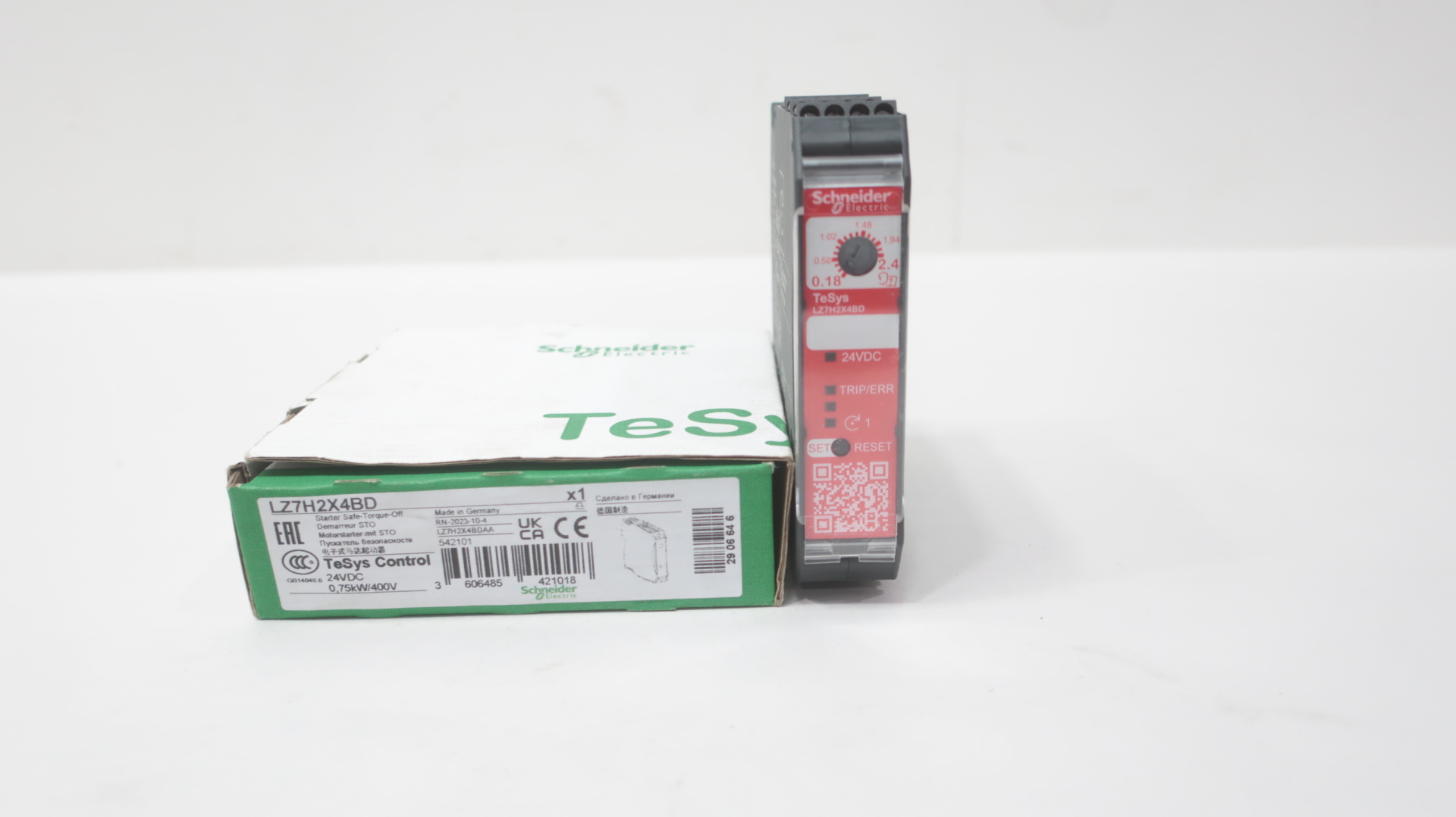 Schneider Electric LZ7H2X4BD TeSys H Hybrid Direct Safety Starter, 3 Poles, 0.75kW at 400V, Safe Torque Off — Electric Motors