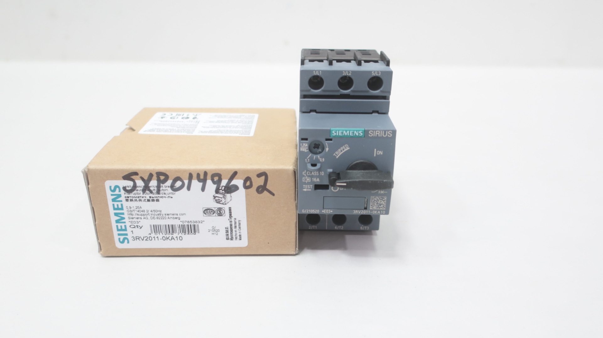3RV2011-0KA10 Siemens, Interruptores automáticos y fusibles